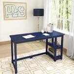 Desk with bookshelves navy blue