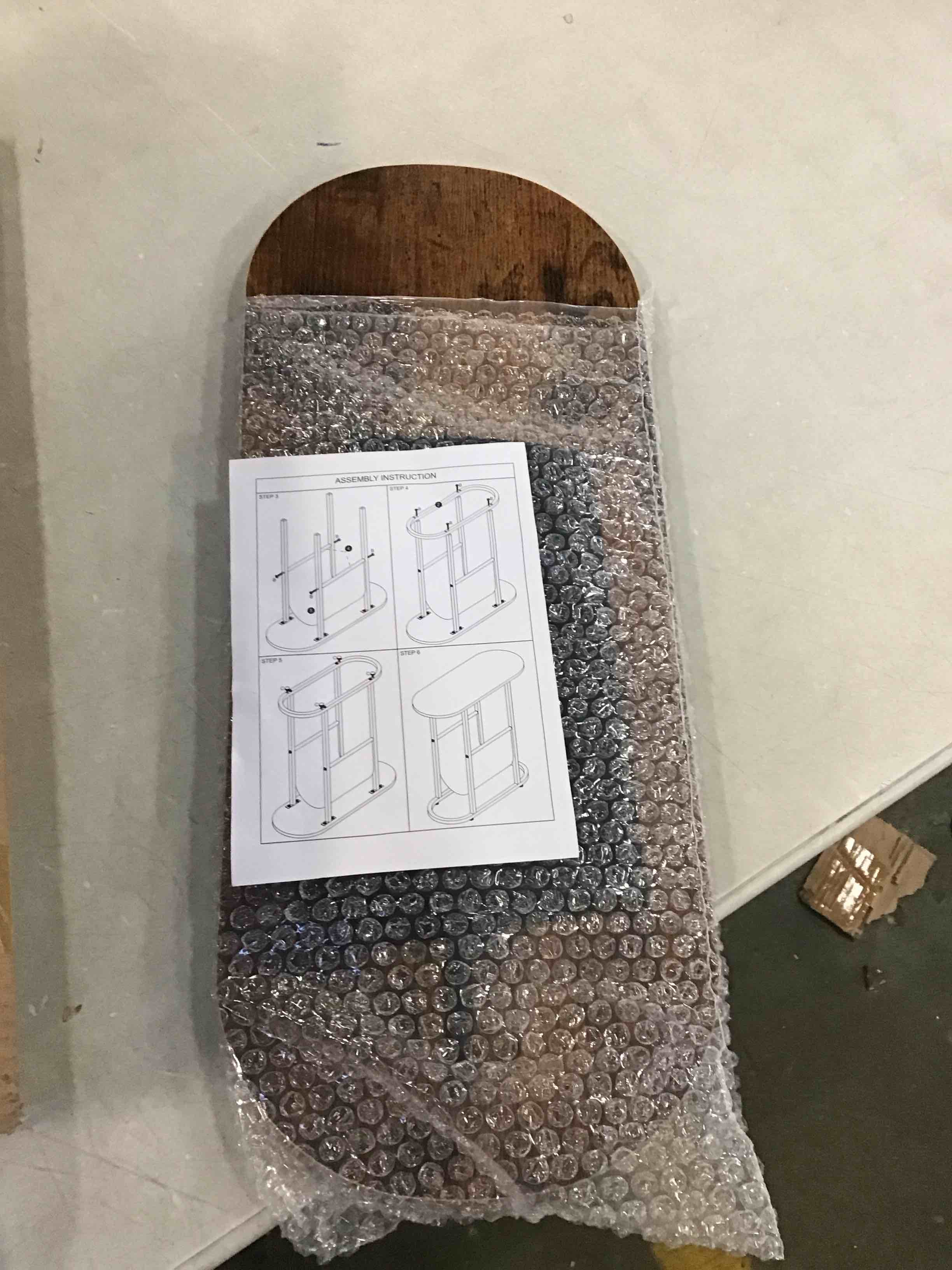 oval retro wood grand Finish Stand 