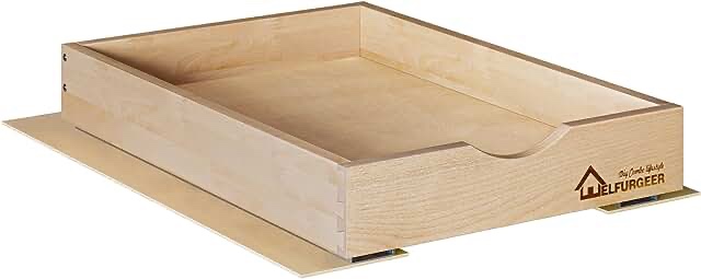 WelFurGeer Kitchen Organization and Storage, Pull Out Drawers for Kitchen Cabinets, Cabinet Drawers Slide Out, Pull Out Cabinet Shelf, Wood Rack for Kitchen, Bathroom (21" Wide)