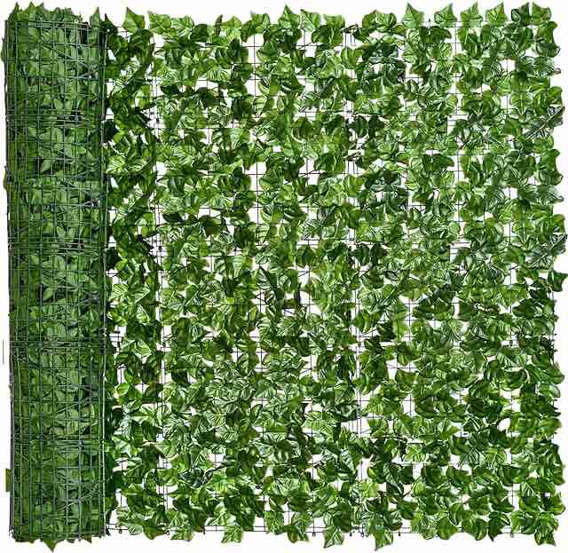 DearHouse Artificial Ivy Privacy Fence Wall Screen, 59x177.1inch Artificial Hedges Fence and Faux Ivy Vine Leaf Decoration for Outdoor Garden Decor