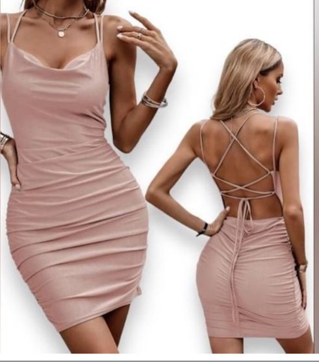 Angashion Women's Sexy Dress Spaghetti Strap Bandage Backless ...green XL 