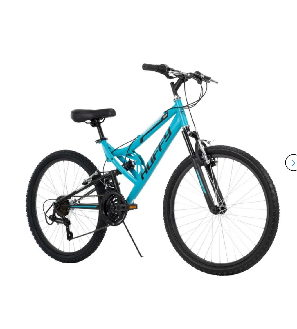 Huffy Trail Runner Girls Full Suspension Mountain Bikes, Ages 12+ Years, Teal Blu