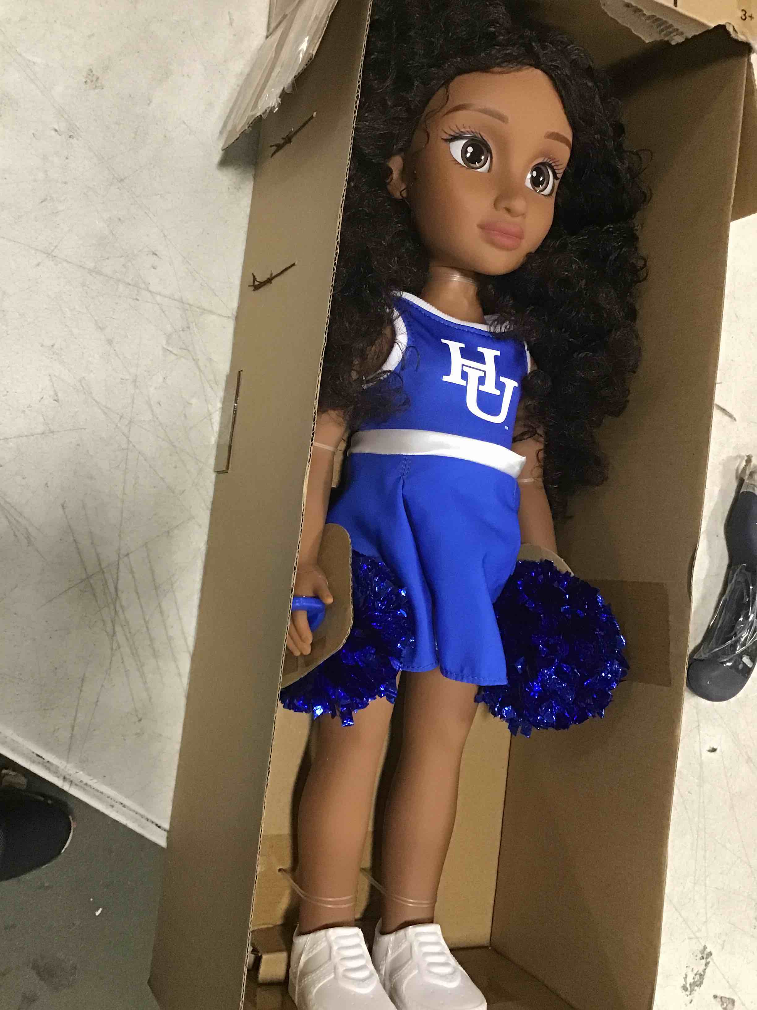 Just Play HBCyoU Morehouse Cheer Captain Alyssa 18-inch Doll & Accessories, Curly Hair, Medium Brown Skin Tone, Designed and Developed by Purpose Toys