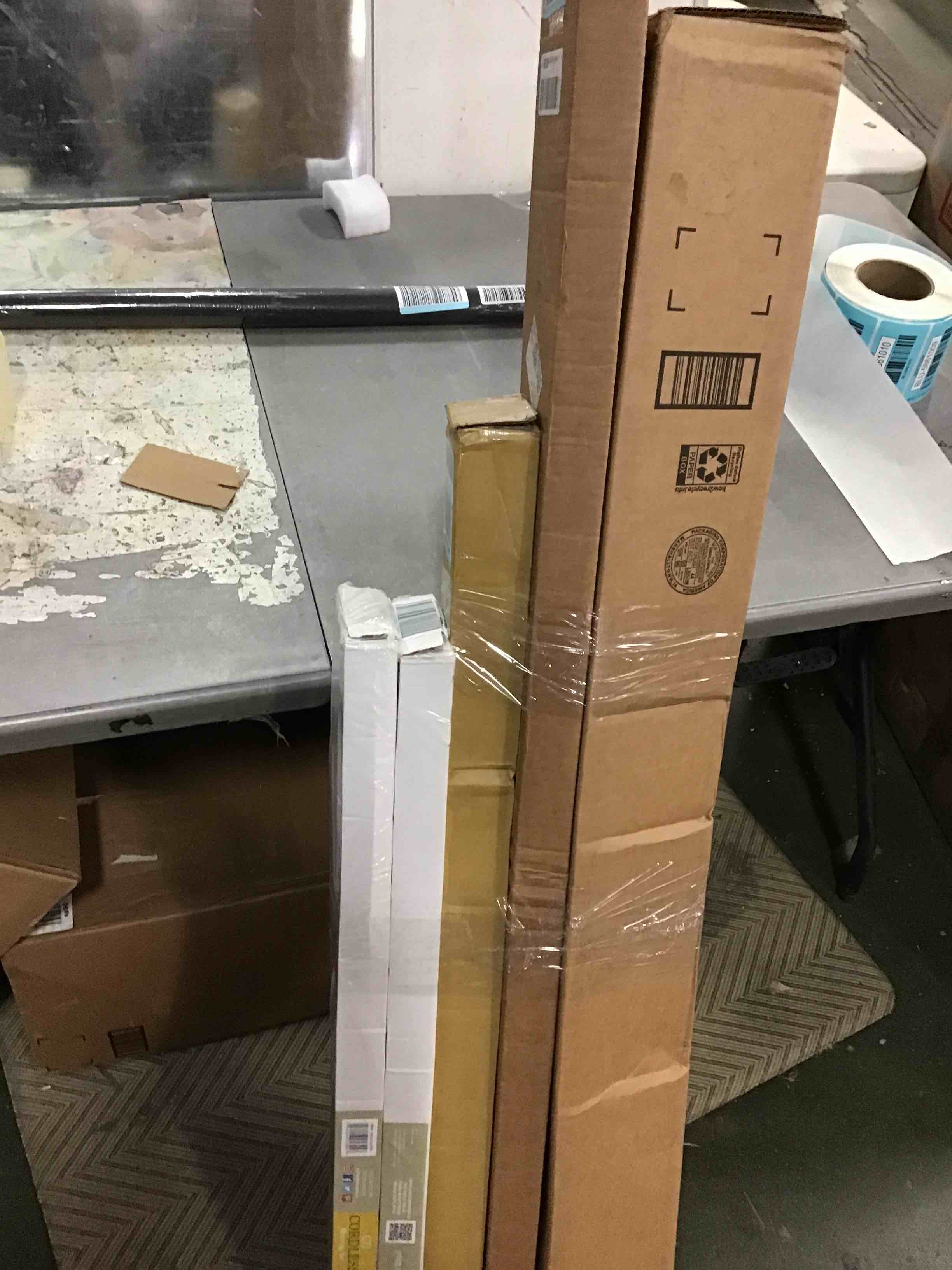 Assorted Window Shades and Drapery Rods 