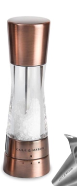 COLE & MASON Derwent Pepper Grinder - Copper Mill Includes Gourmet Precision Mechanism and Premium Peppercorns