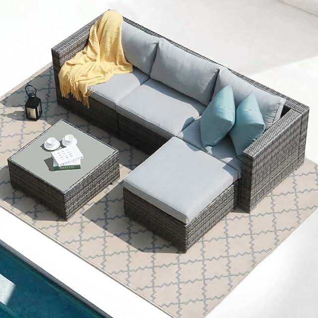 patio furniture set GGOT0216GR-A2 grey