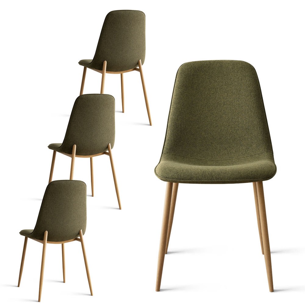 the po Maison Oslo chair walnut green