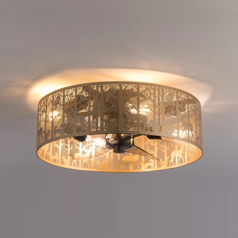 Benil 17.7'' Ceiling Fan with Light Kit