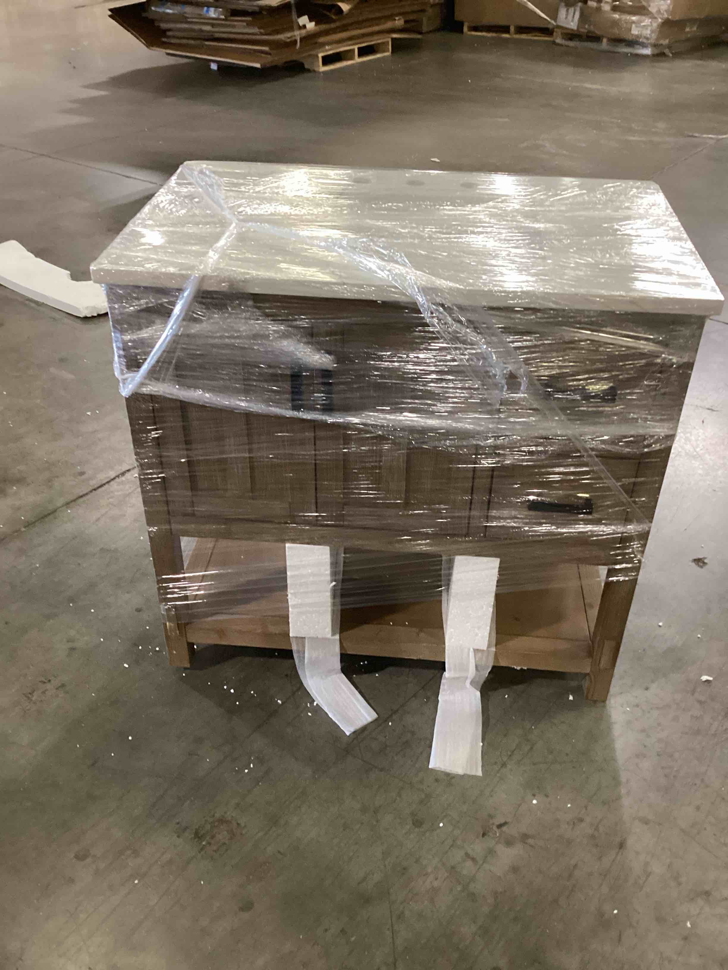 Harvey 36Inch (36") Rustic Modern Farmhouse Bathroom Vanity Brown Spruce