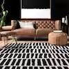 Lemuel Geometric Black 2 ft. 6 in. x 6 ft. Indoor Runner Rug