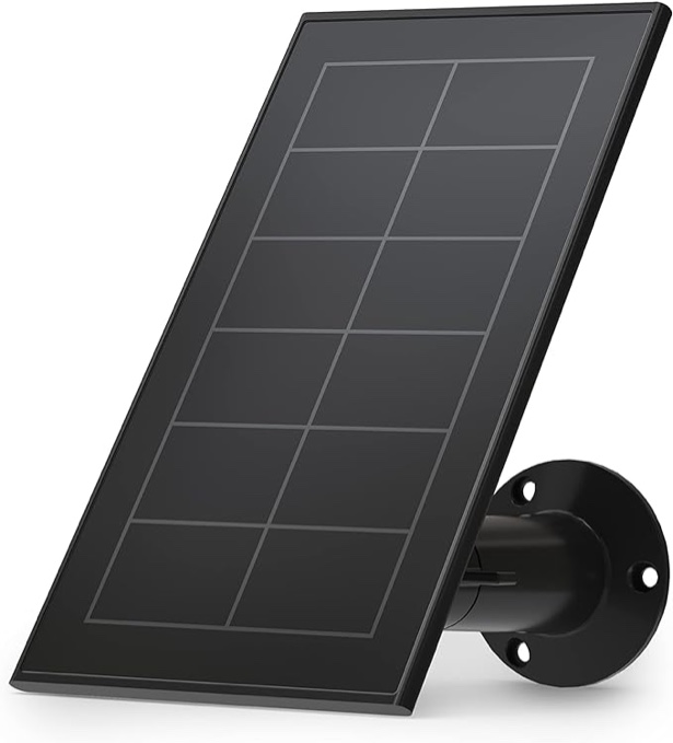 Arlo Solar Panel Charger (2021 Released) - Certified Accessory - Works with Arlo Pro 5S 2K, Pro 4, Pro 3, Floodlight, Ultra 2, and Ultra Cameras, Weather Resistant, Easy Install, Black - VMA5600B