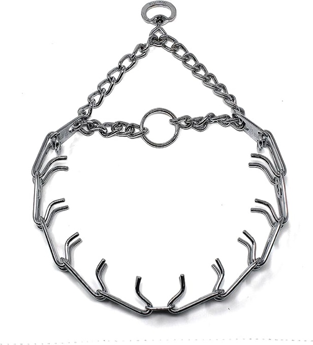 Herm Sprenger Prong Dog Training Collar Ultra-Plus Chrome Plated Steel Pet Pinch Anti Pull Collar for Dogs Made in Germany 22in x 3.0mm (Neck Size up to 18in) Medium