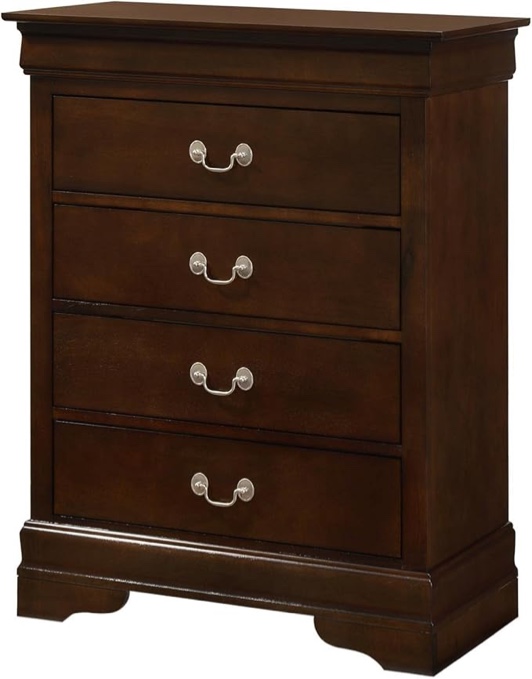( color brown) Glory Furniture 4 Drawer Chest, Cappuccino