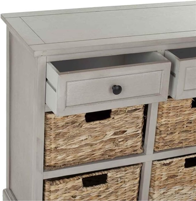 SAFAVIEH FURNITURE Safavieh American Homes Collection Herman Vintage Grey Storage Unit