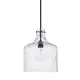 Capital Lighting Single Light 15" Tall Pendant with Clear Water Glass Shade