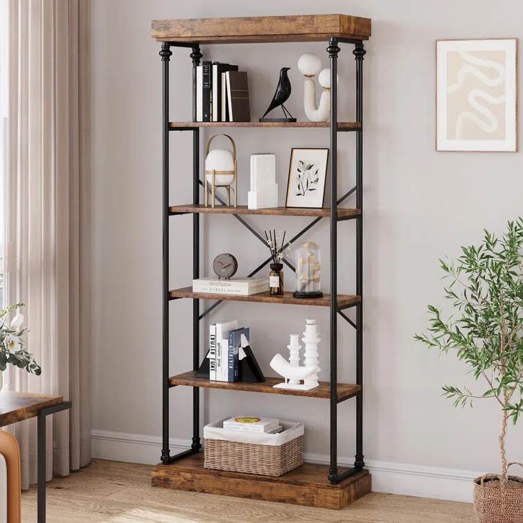 Mahpee 73.6" H x 31.5" W Iron Standard Bookcase