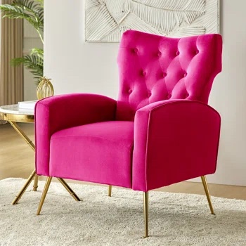 Abadiana Accent Chair, Fushia, 1pc