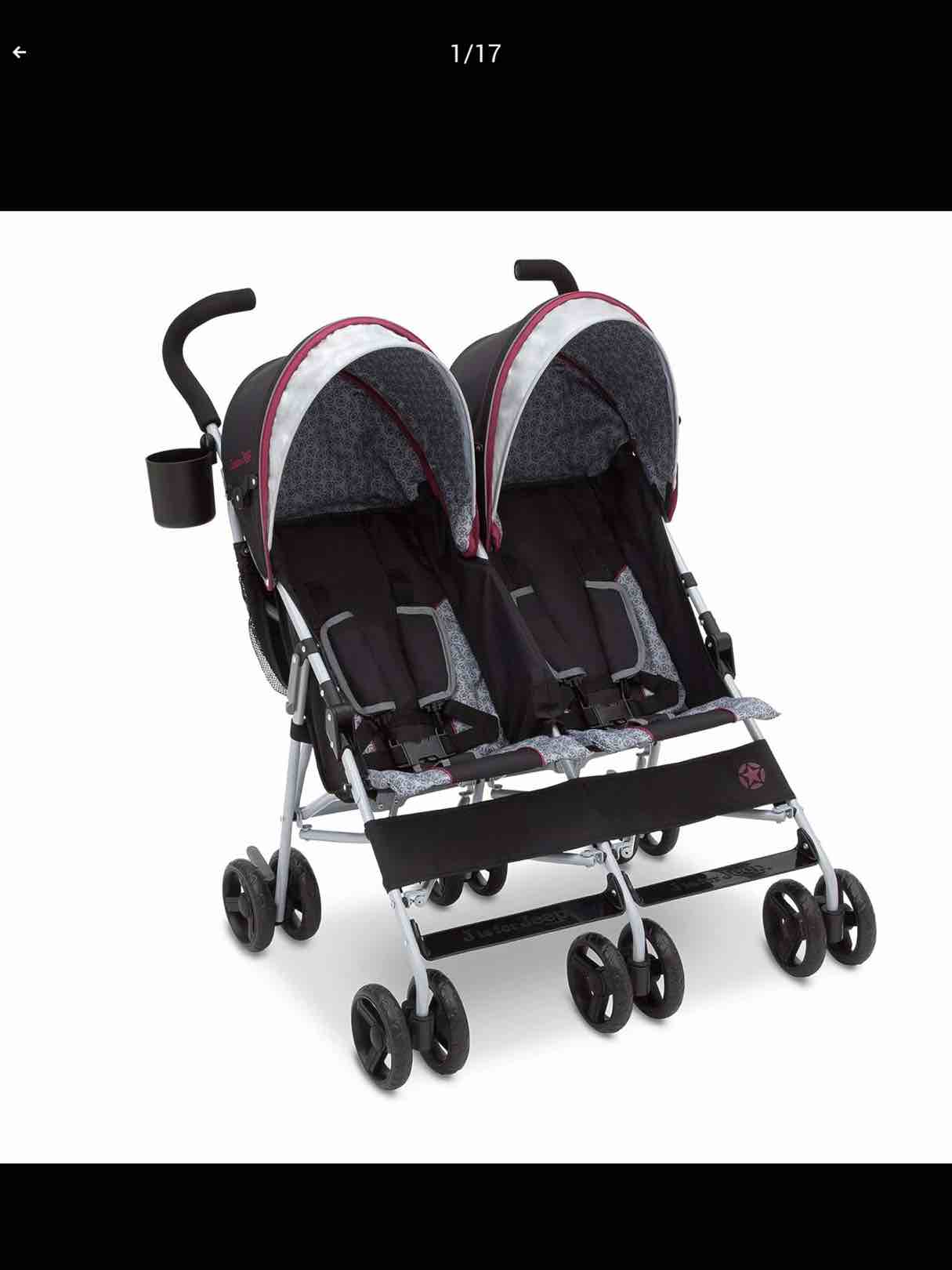 Jeep Scout Double Stroller, Lunar Burgundy