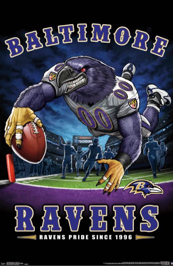 Baltimore Ravens Cardboard Poster
