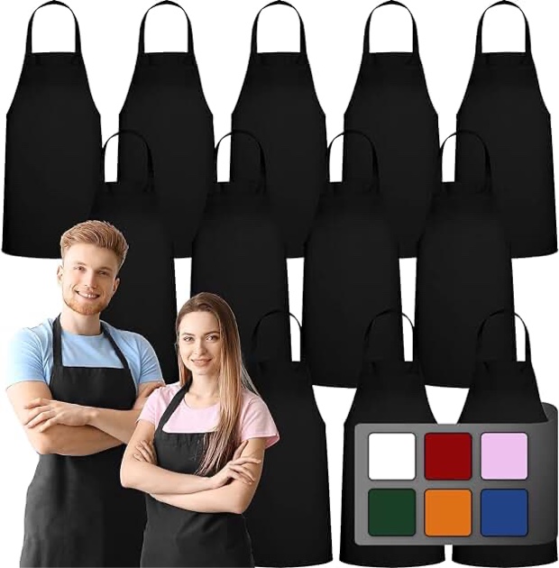 Black restaurant apron