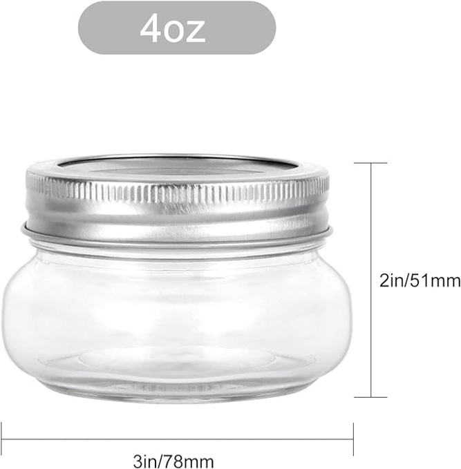 24 pack 4 oz mason jars gold lid