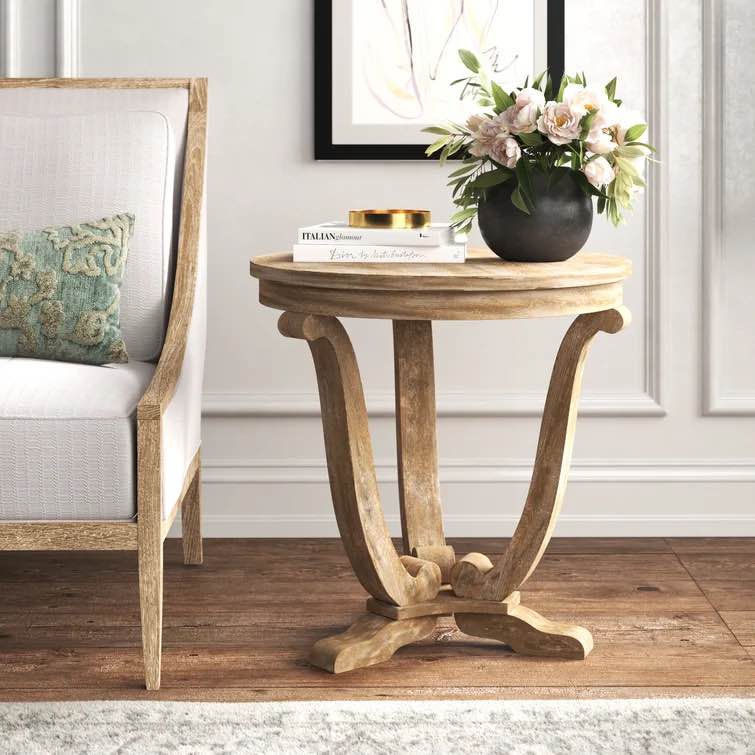 Pedestal End Table