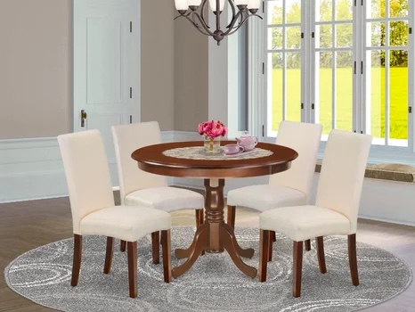 Chillon 4 - Person Rubberwood Solid Wood Dining table top only