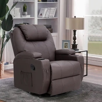 Faux Leather Reclining Heated Massage Chair