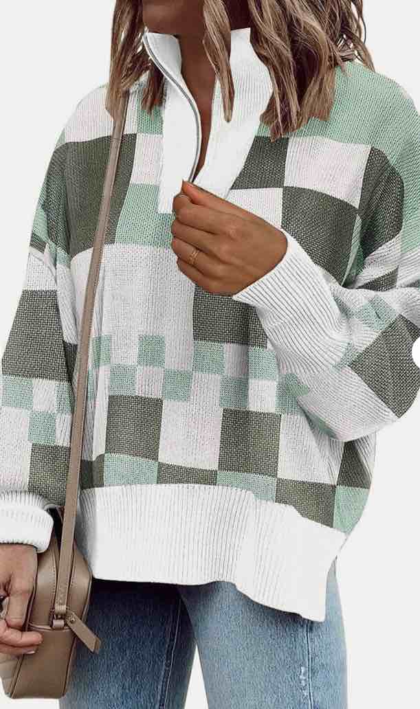 ETCYY Womens Striped Sweaters 2023 Fall Batwing Long Sleeve Side Slit...