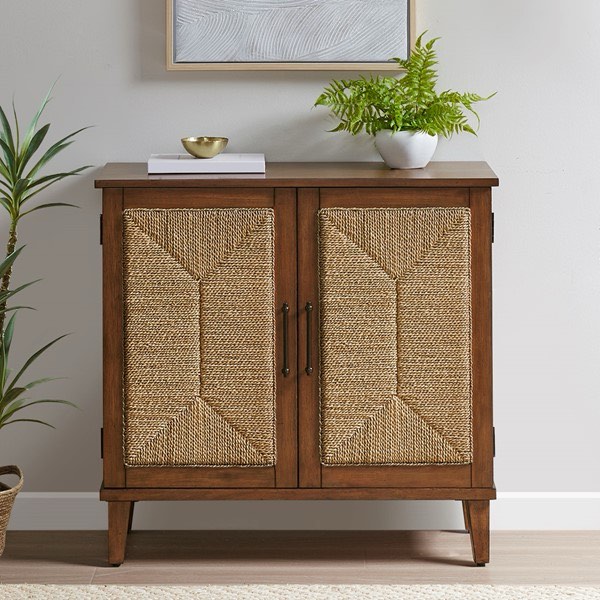Seagate Handcrafted Seagrass 2-Door Accent Chest