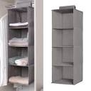 like or love 4 shelf hanging close space saver foldable grey