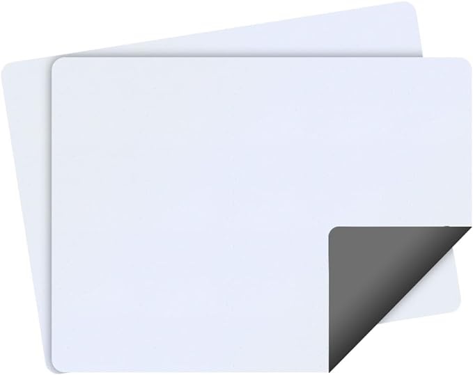 SmartSign 2-Pack Blank Car Magnet Signs - 18"x24", 40 mil Thick Blank Truck/Vehicle Door Magnetic Sheet, White PVC Finish, Rounded Corners