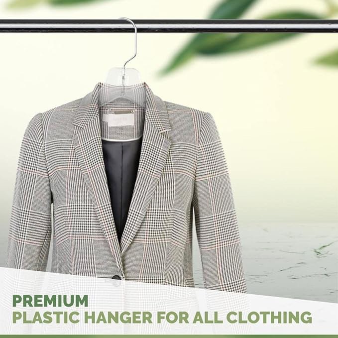 Pack Shirt Hangers Clear Plastic Hangers Crystal for Clothes