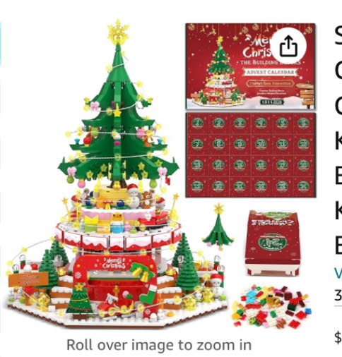 Sopu Advent Calendar 2023 Christmas Building Blocks - Christmas Paradise Building Kits?24 Parts -1814 Pieces Building Blocks for Adults and Kids Countdown to Christmas Building Blocks Gift