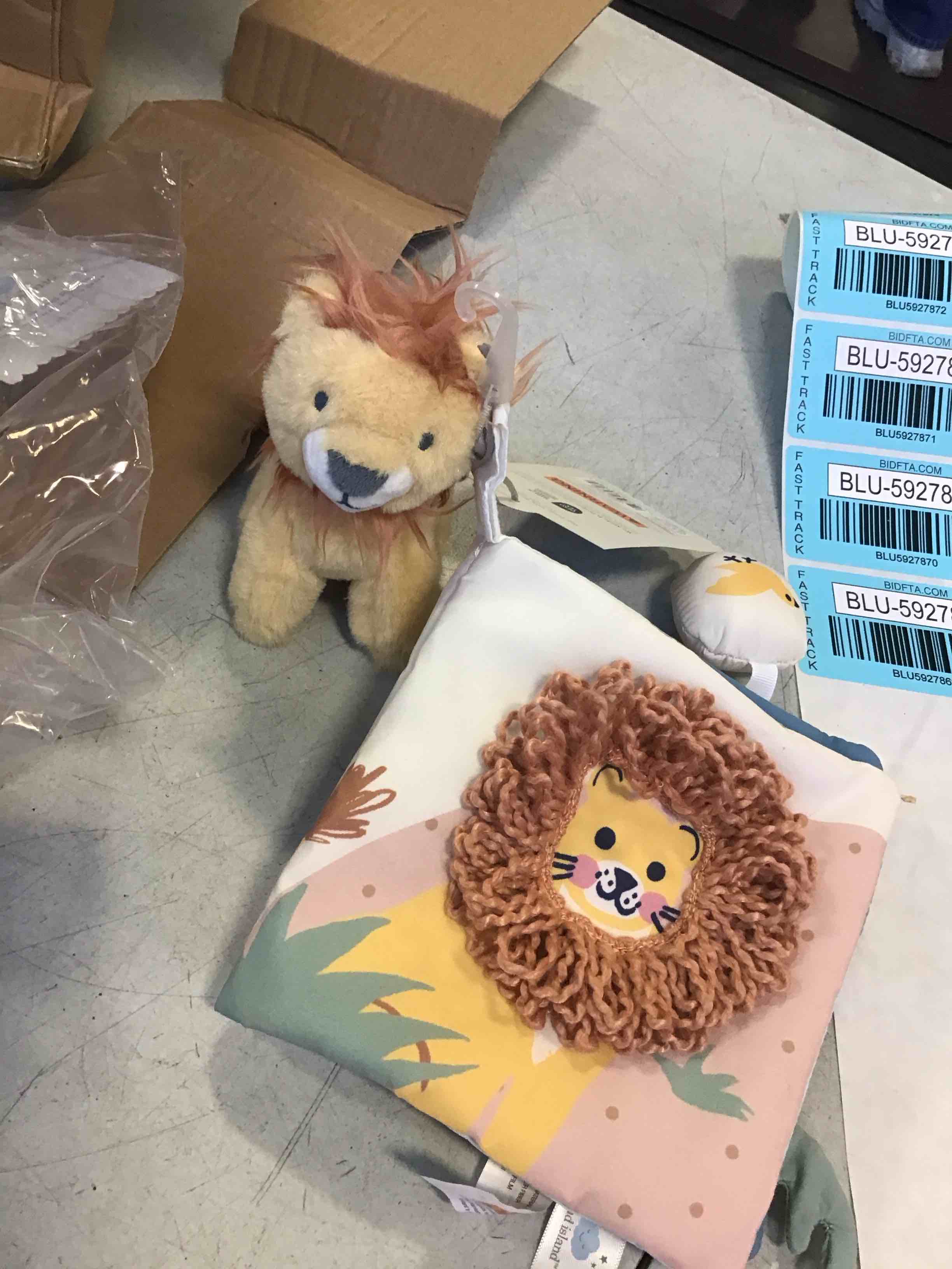 cloud island lion soft book and rattle 1 pack of 2 