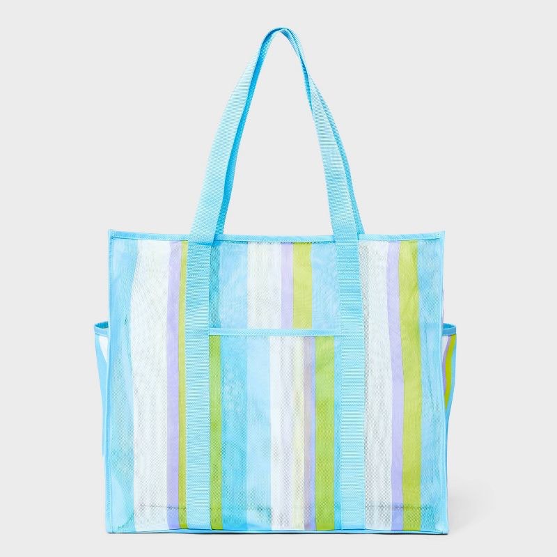  similar the photo Mesh Tote Handbag - Shade & Shore 19 3/4 in L x 6 ink x 19 in H Beach Bag  pack of 4