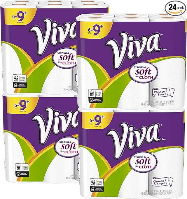 Viva SOFT CLOTH Choose-A-Sheet Paper Towels, 24 Big Plus Rolls