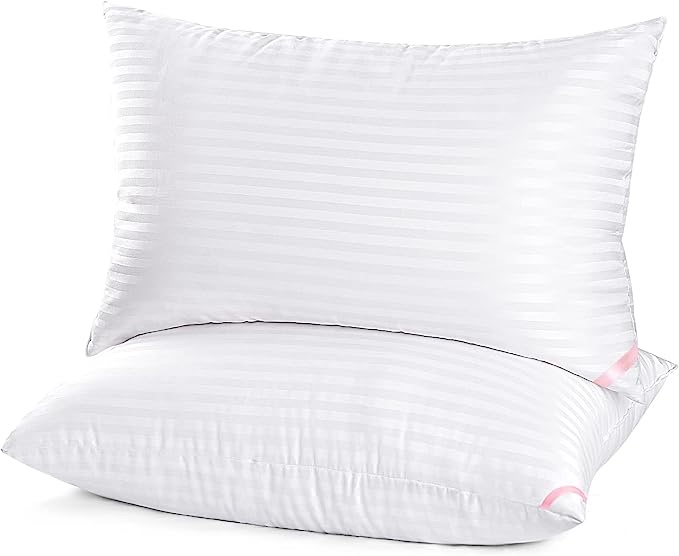 EIUE Hotel Collection Bed Pillows for Sleeping 2 Pack Queen Size?Pillows for Side and Back Sleepers,Super Soft Down Alternative Microfiber Filled Pillows,20 x 30 Inches