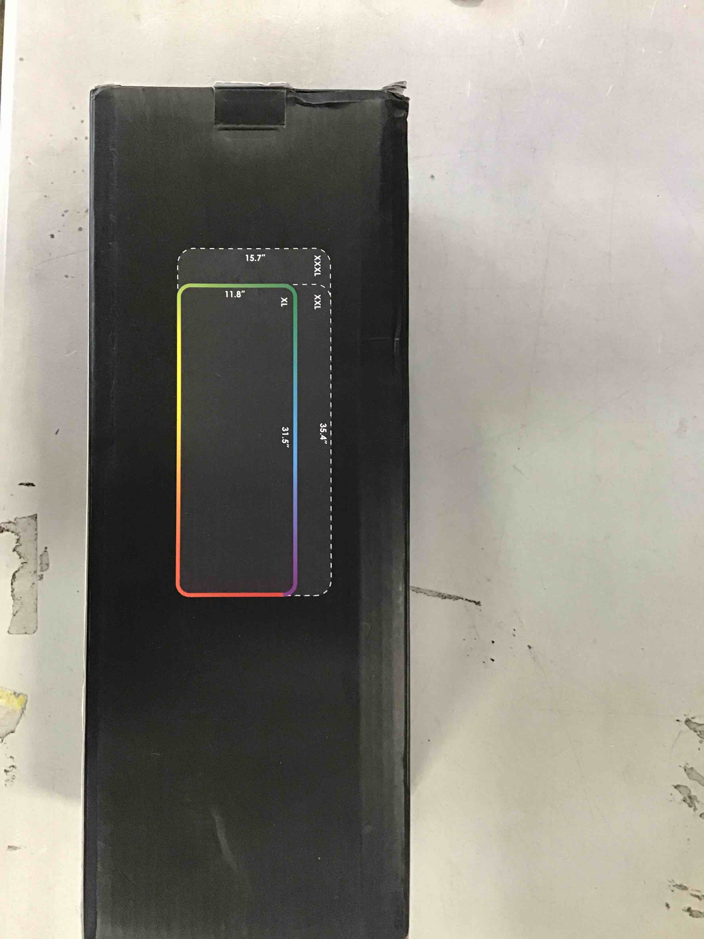 KTRIO RGB Large Gaming Mouse Pad with Stitched Edges, Superior Micro-Weave Cloth, Non-Slip Base, Water Resist Coating, 31.5 x 11.8 in, RGB Black