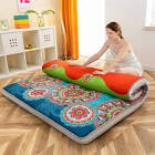 Extra Thick Futon Floor Mattress, Padded Japanese Folding Roll Up Mattress Sleeping Pad, Foldable Camping Portable Mattress Shikibuton, Bed Mattress Topper, Floor Lounger Guest Bed for Couch Car side full.