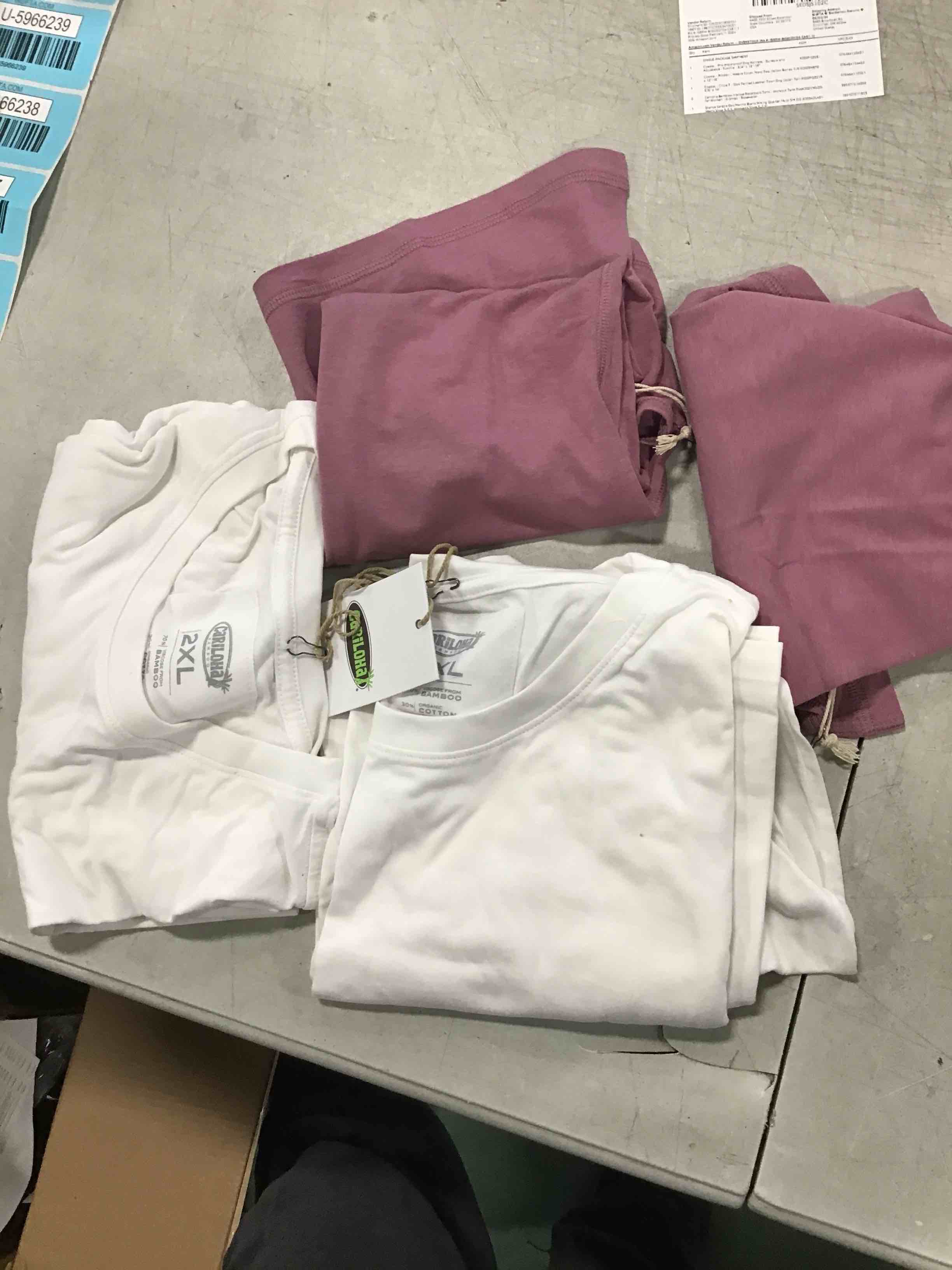 Assorted shirts(2 shirts are size 2xl, and the other two are xs)