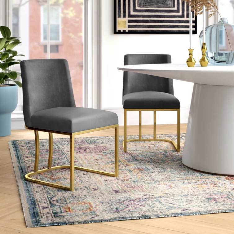 Aurelindo Velvet Upholstered Side Chair