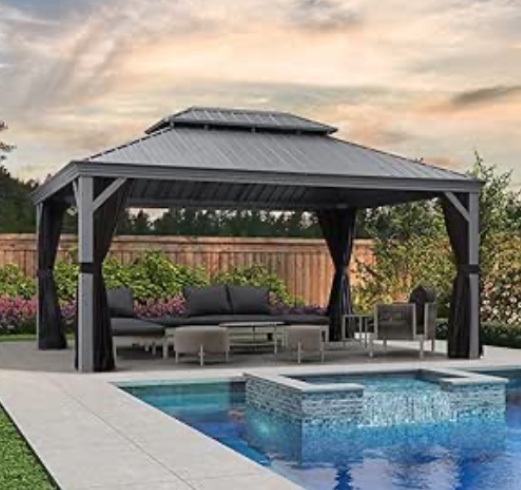 PURPLE LEAF 12 Ft.X16 Ft. HARDTOP GAZEBO Box1/5