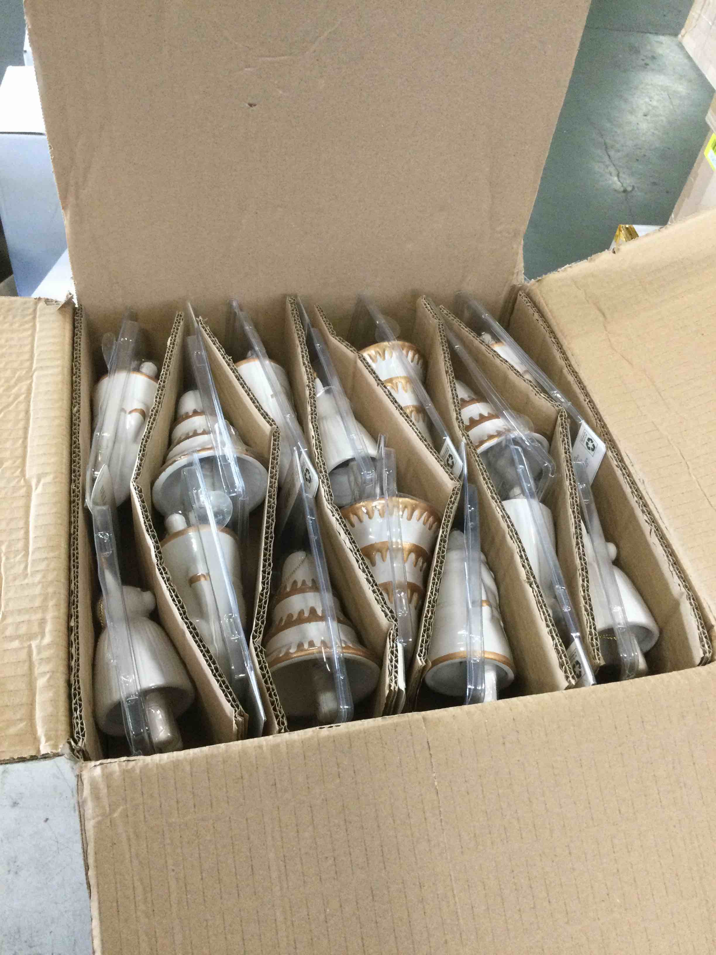 case of reindeer bell ornaments 