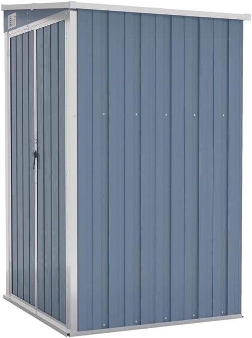 (Incomplete)vidaXL Storage Shed Wall-mounted Garden Shed for Backyard Galvanized Steel