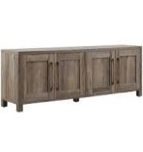 TV console in Antiqued gray oak finish 