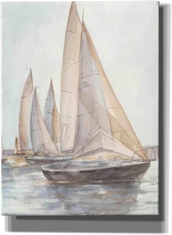 Plein Air Sailboats II by Ethan Harper Painting Print on Canvas