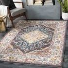 Flatiron Machine Woven Oriental Ivory Area Rug