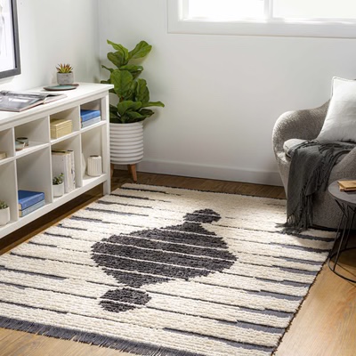 Sedef Area Rug with Non-Slip Backing