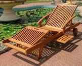 Alexandrine Balau Wood Patio Reclining Chaise Lounge